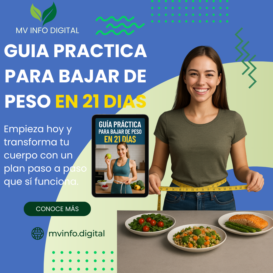 POSTER GUIA PARA BAJAR DE PESO EN 21 DIAS